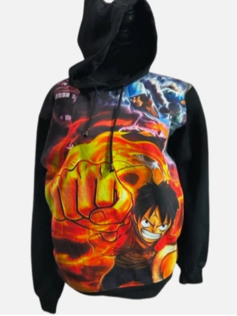 One Piece Monkey D. Luffy Hoodie ( No Size Tag ) Trippy Luffy Shuangjielong